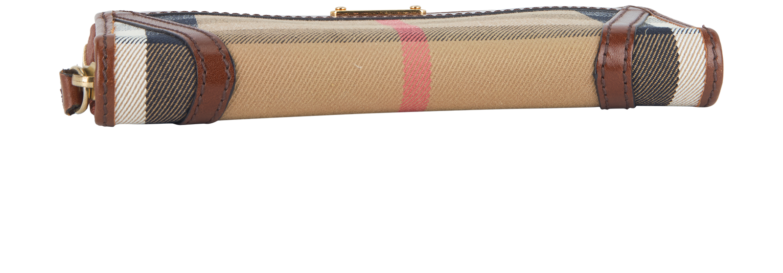 Burberry House Check Zip Around Wallet, &pound;110, Accessories, Beige/Brown, Canvas/Leather, Top view